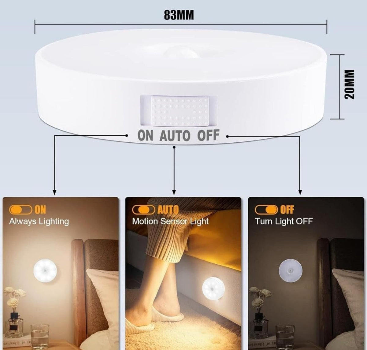 Rechargeable Automatic Motion Sensor Light