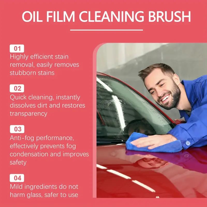Oil Film Cleaning Brush for Car Mirrors & Windshields
