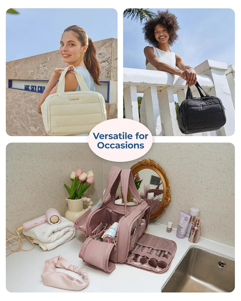 GlamVault™ 4-in-1 Makeup & Toiletry Travel Bag