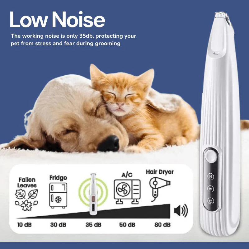 PawTrim Pro Pet Grooming Trimmer – Waterproof, Low Noise with LED Light