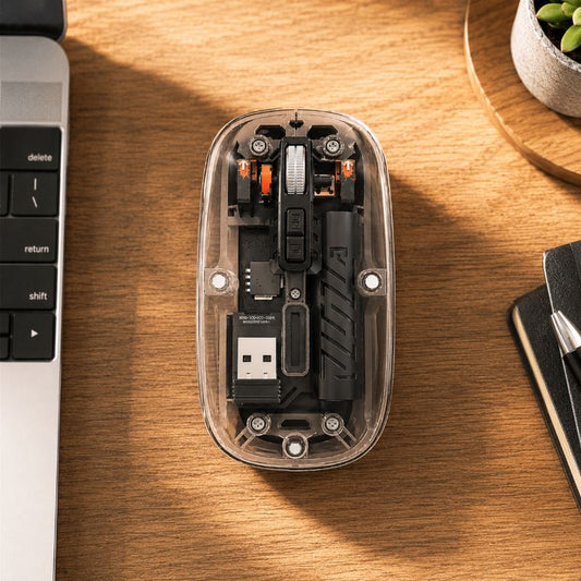 Transparent 3-Mode Rechargeable Wireless Mouse