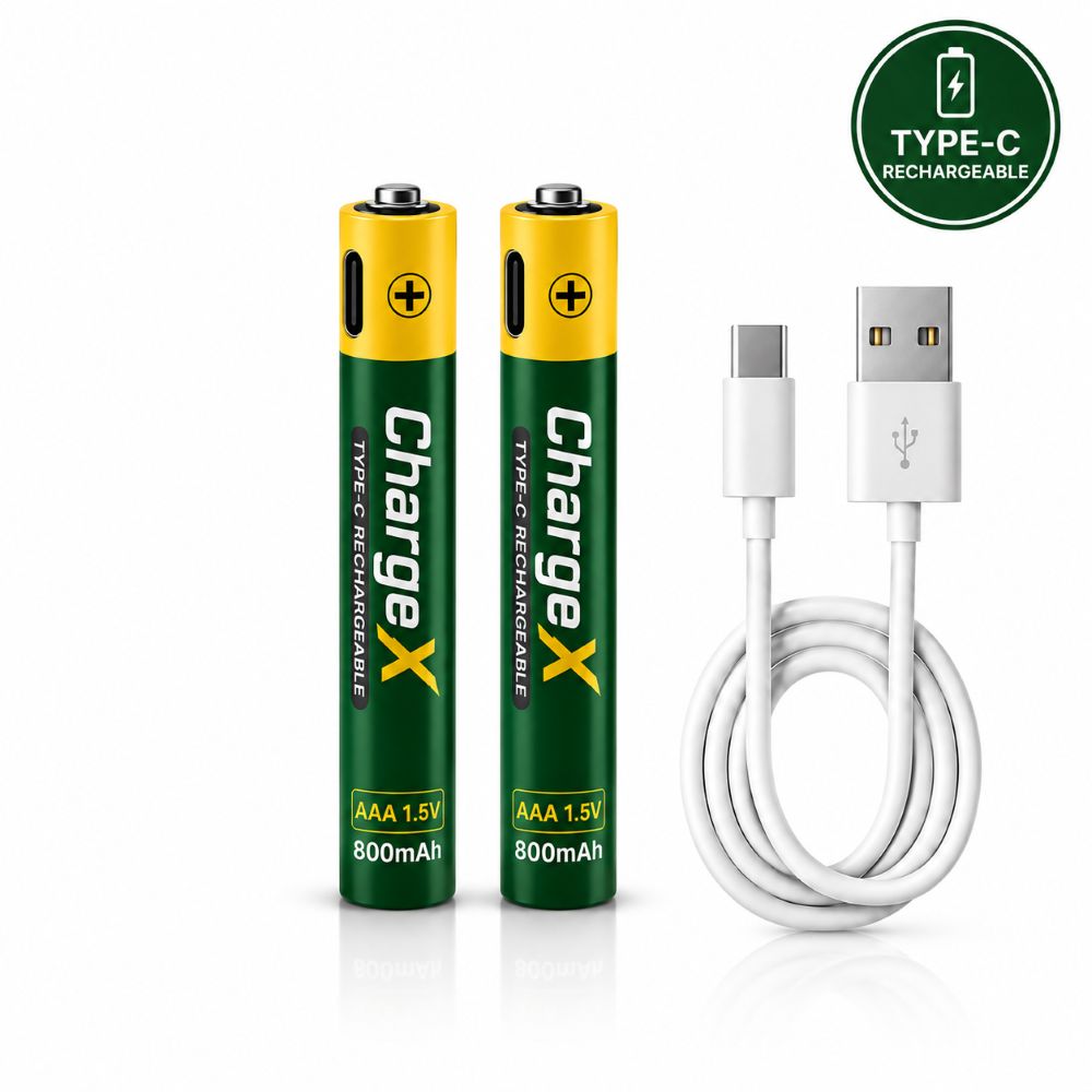 ChargeX Type-C Rechargeable AA Batteries