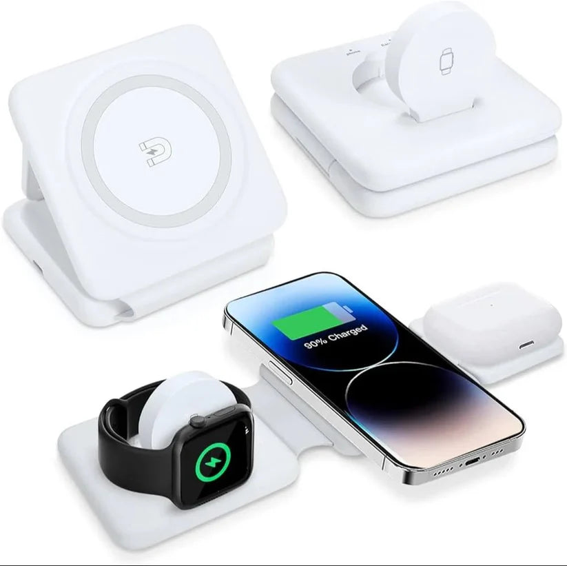 ChargeSphere™ 3-in-1 Foldable Magnetic Fast Wireless Charging Station