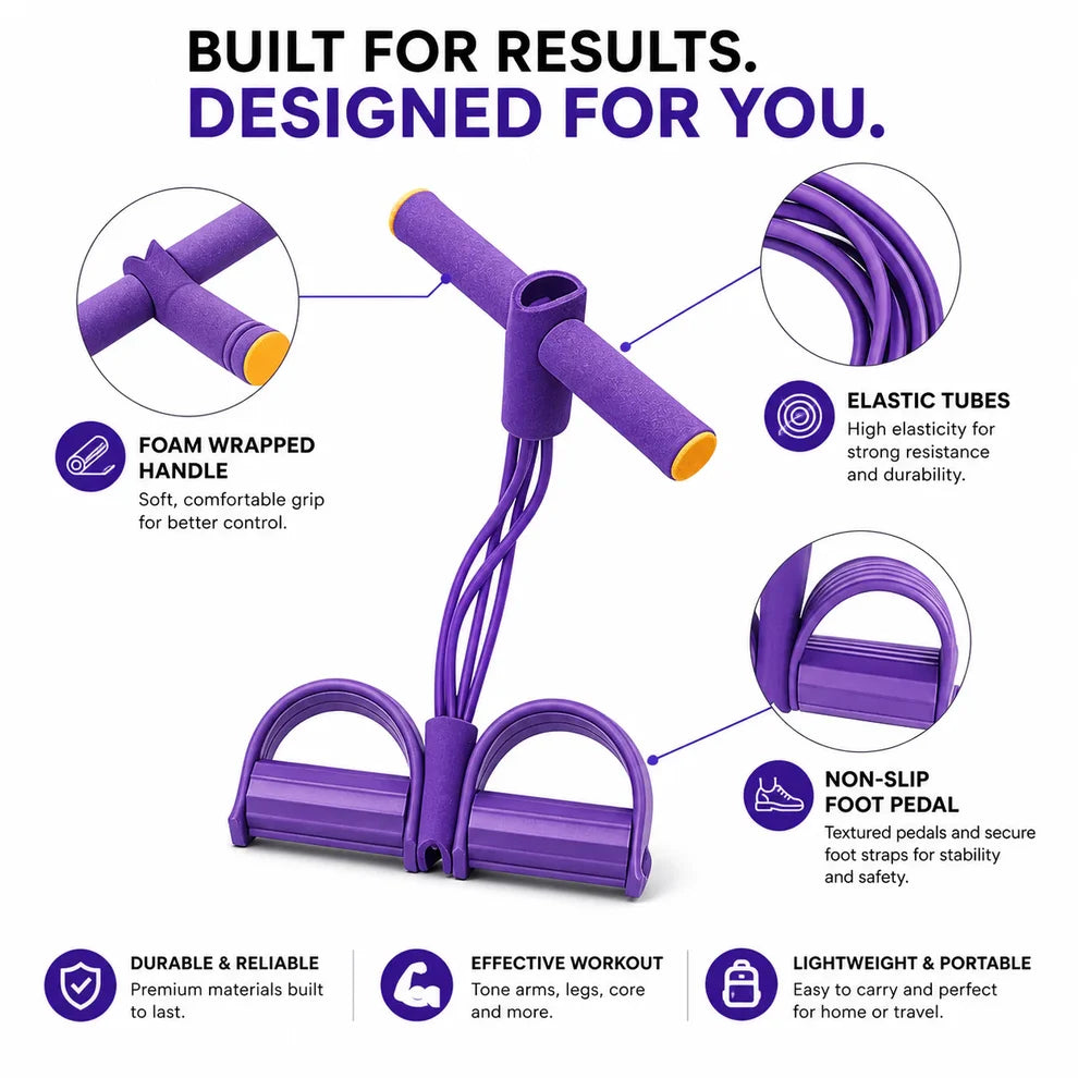 Resistance Band with Handles for Yoga and Fitness