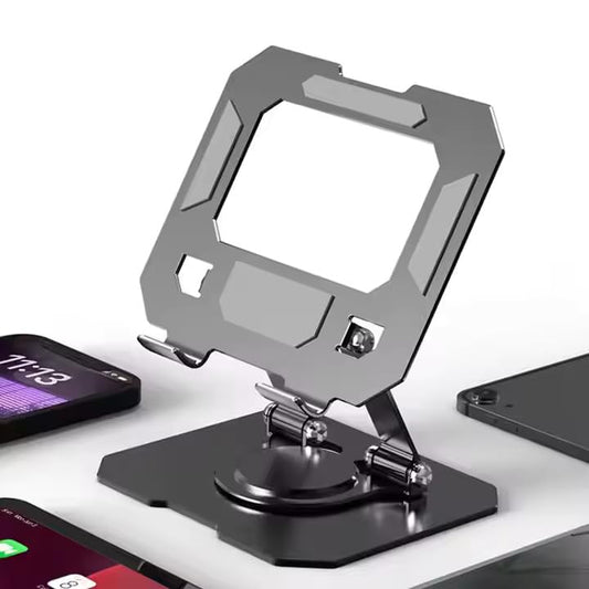 Portable 360° Rotating Aluminum Stand Holder – For Tablets & Lightweight Laptops