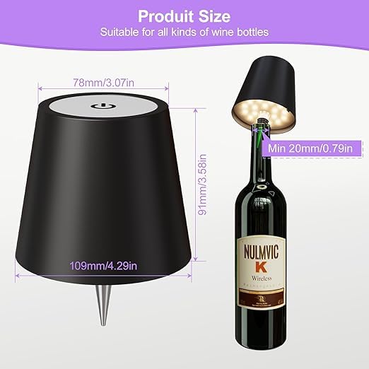 Premium Rechargeable Decorative Wireless Bottle Lamp