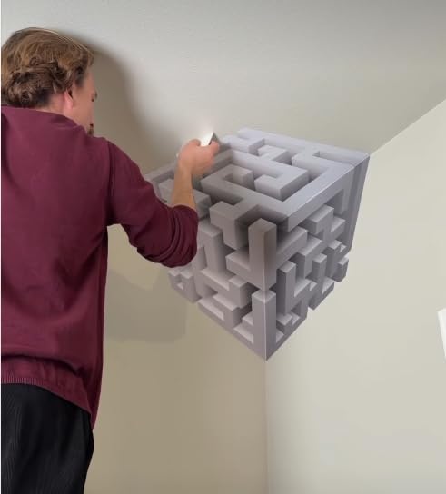 CubeScape | 3D Optical Illusion Wall Sticker