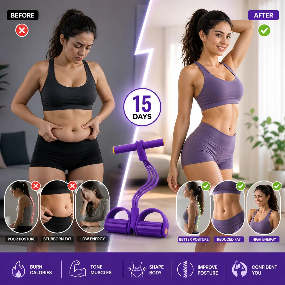 Resistance Band with Handles for Yoga and Fitness