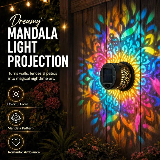 Solar Powered Mandala Light – IP65 Waterproof | Auto On/Off