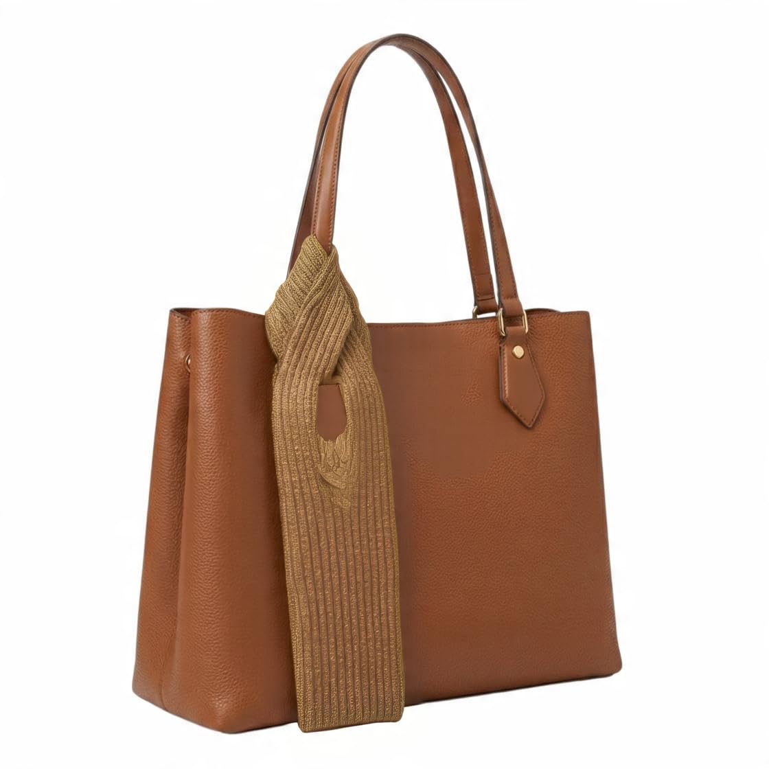 Unisex 3D Knitted iPhone Pocket Scarf Case with Contrast Stripe Design