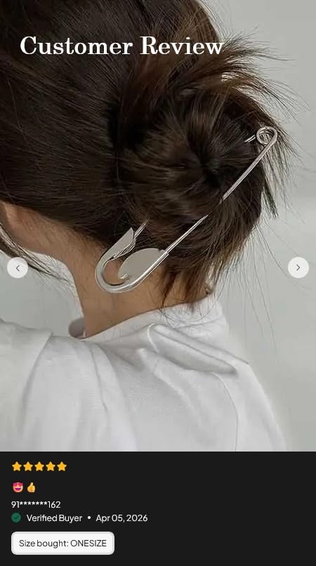 PinStyle | Oversized Safety Pin Hair Clip