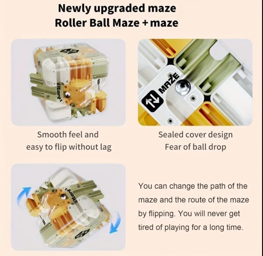 MazeCube 3D Rolling Ball Puzzle