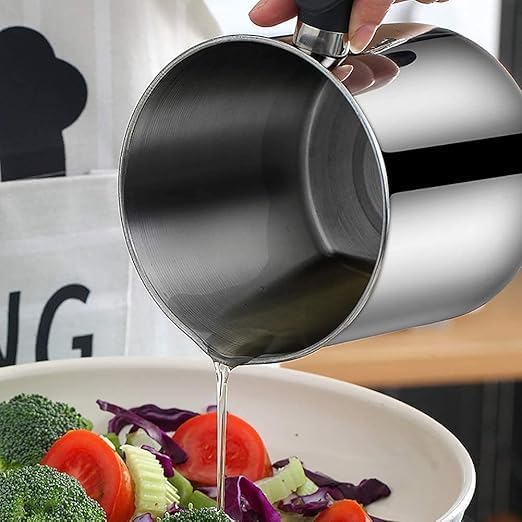 Stainless Steel Oil Filter Pot | 1.4L Durable and Reusable