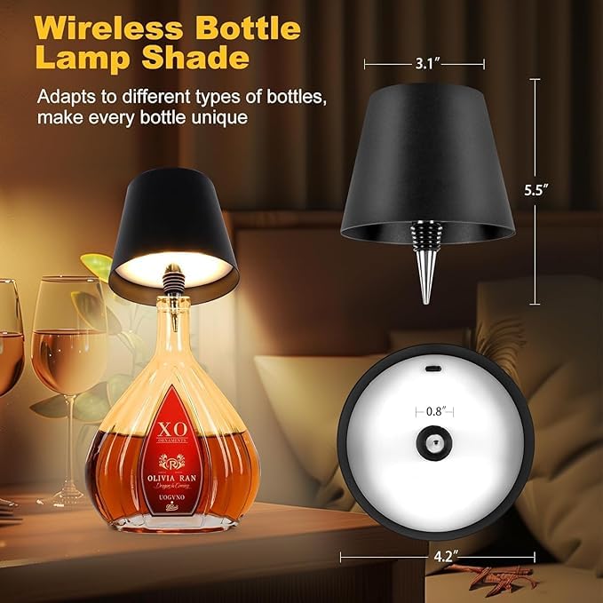 Premium Rechargeable Decorative Wireless Bottle Lamp