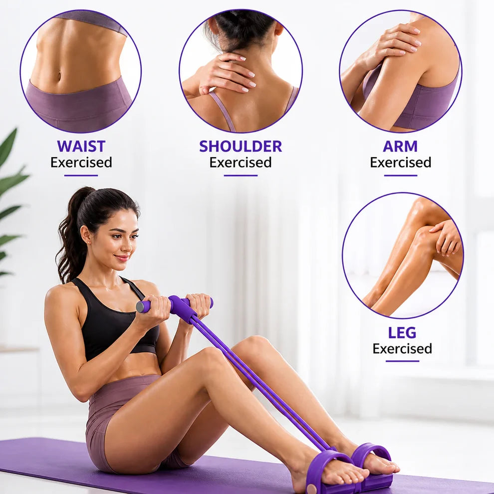 Resistance Band with Handles for Yoga and Fitness