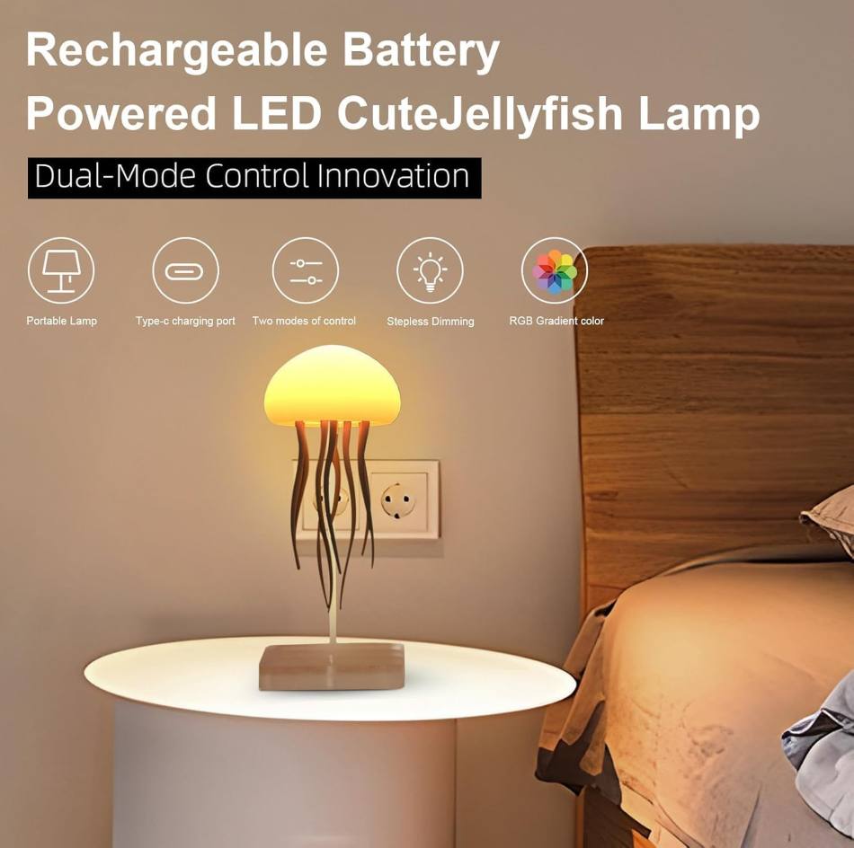 OceanAura – Rechargeable Color Changing Dancing Jellyfish Lamp