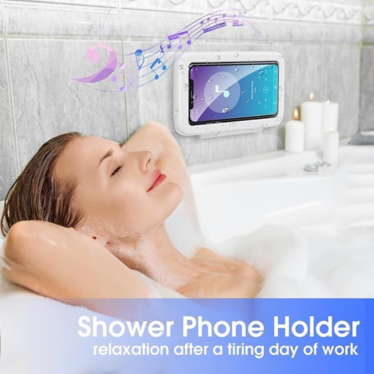 Waterproof Rotating Shower Phone Holder