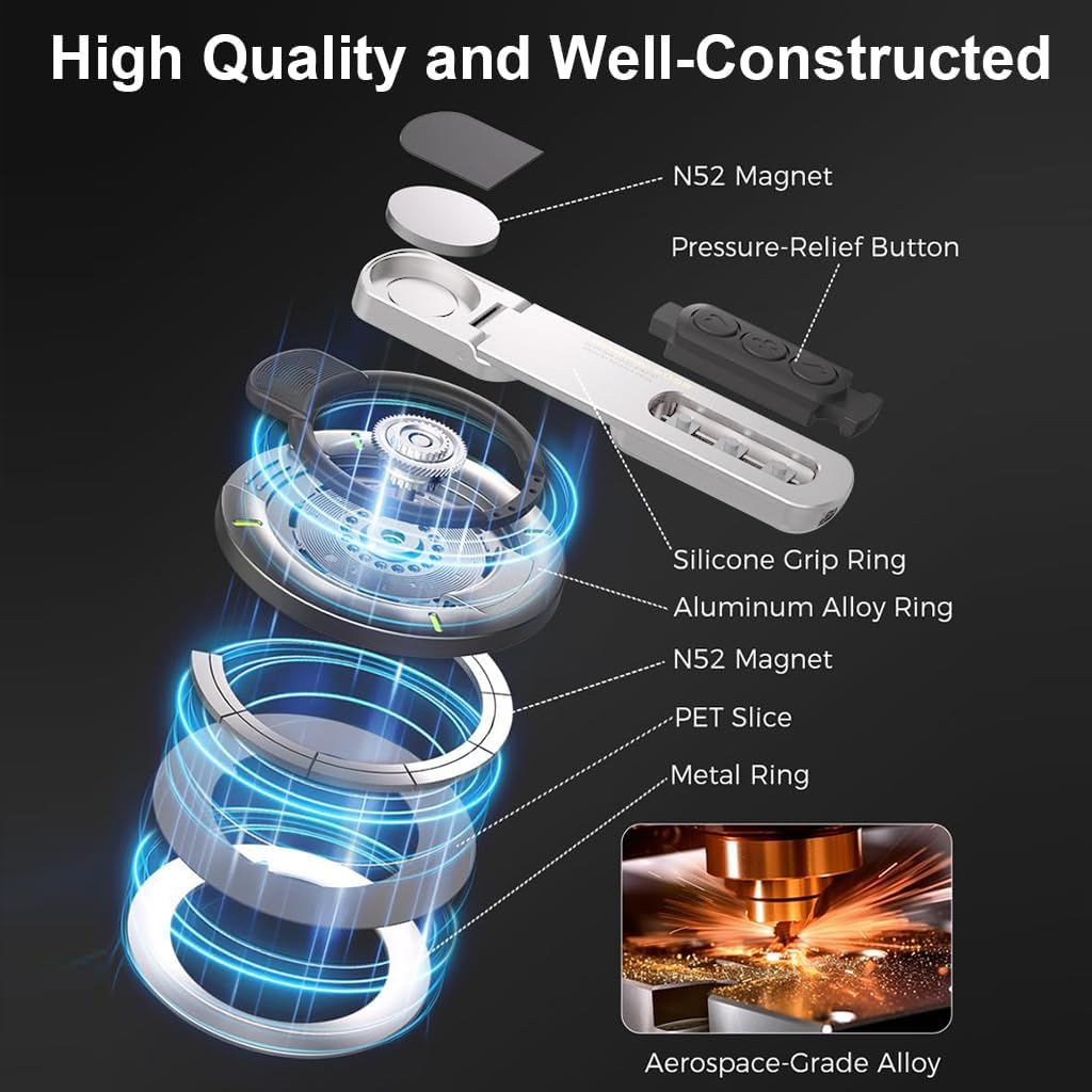 MagniHold | 3-in-1 Magnetic Fidget Phone Stand & Ring Holder