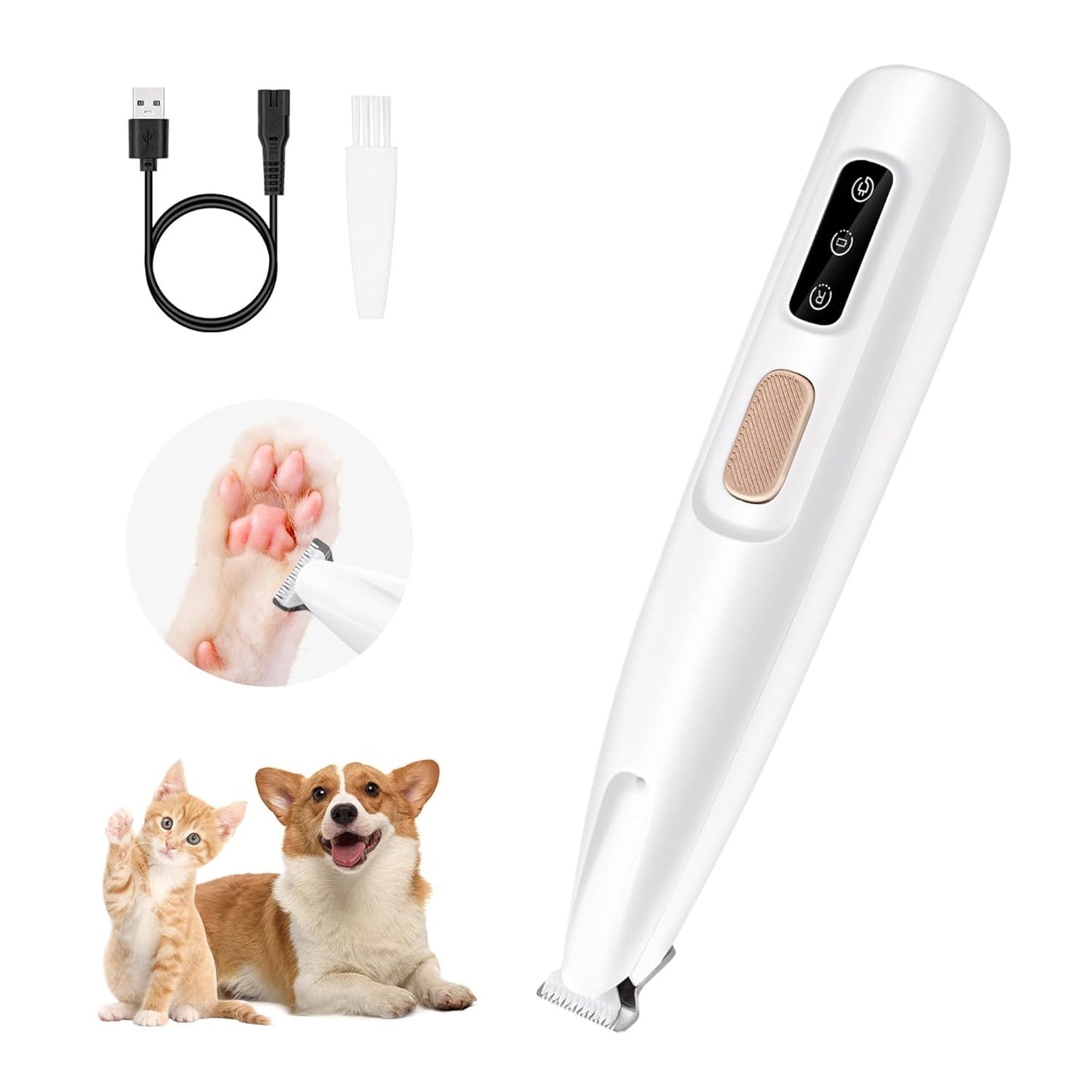PawTrim Pro Pet Grooming Trimmer – Waterproof, Low Noise with LED Light