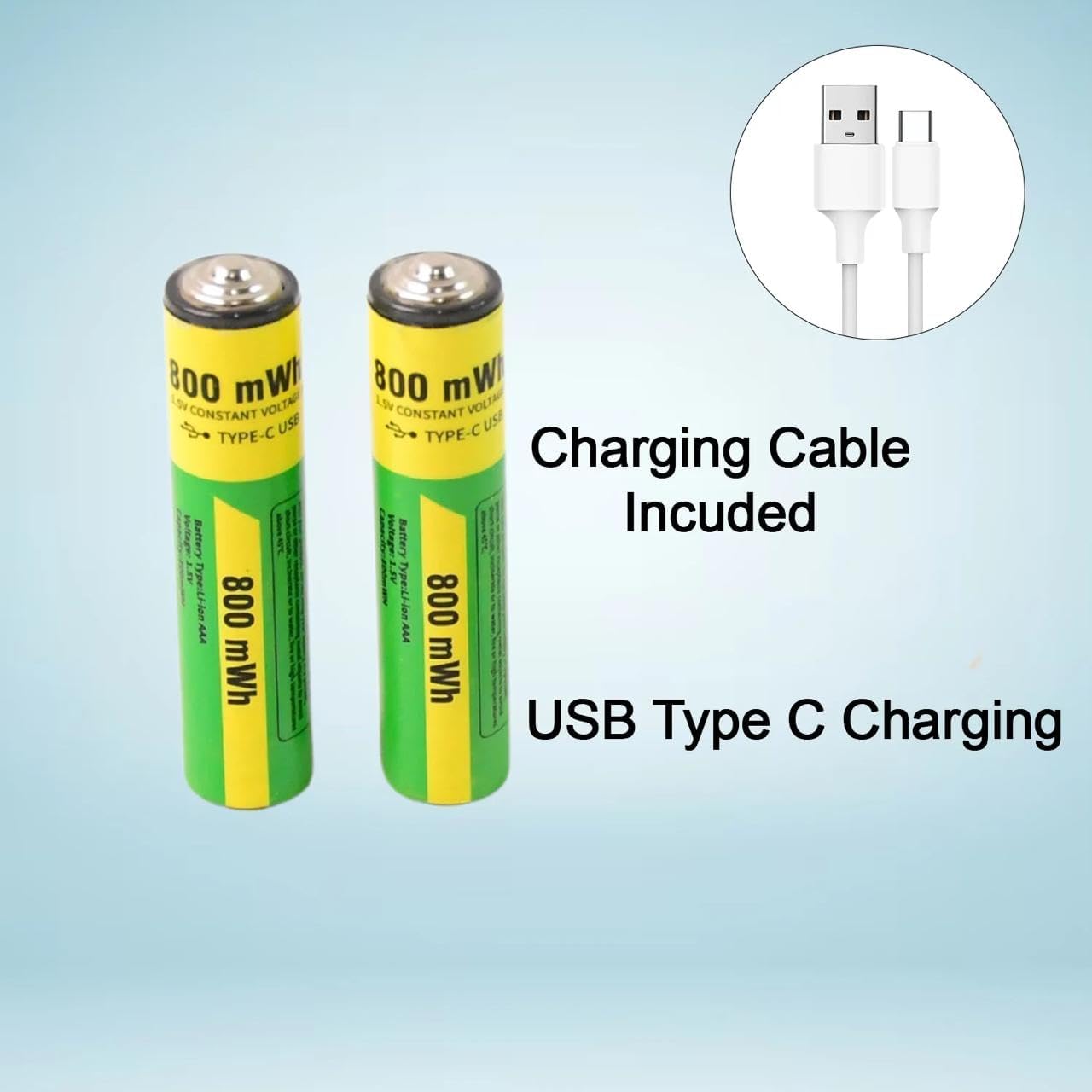 ChargeX Type-C Rechargeable AA Batteries