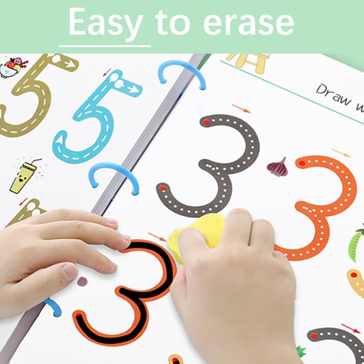 Kids Reusable 64 Page Practice Workbook Set