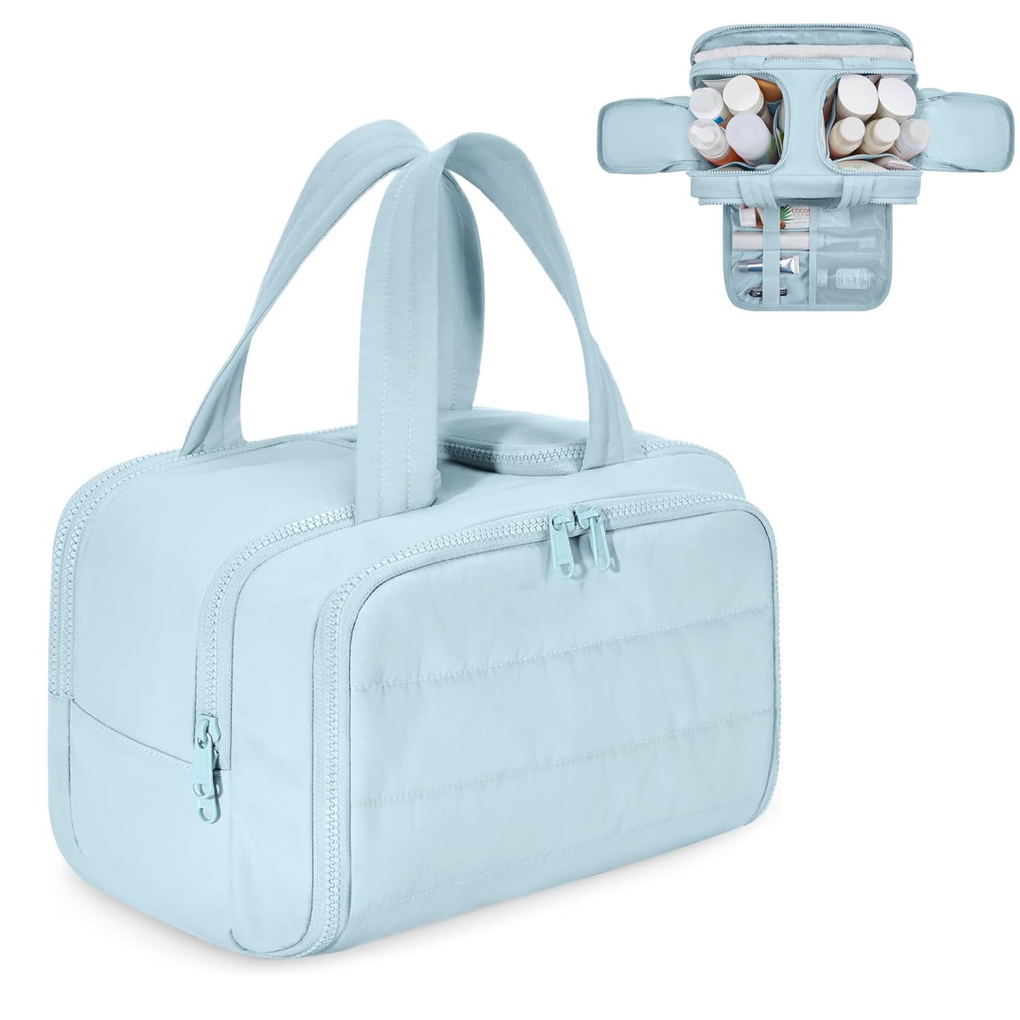 GlamVault™ 4-in-1 Makeup & Toiletry Travel Bag