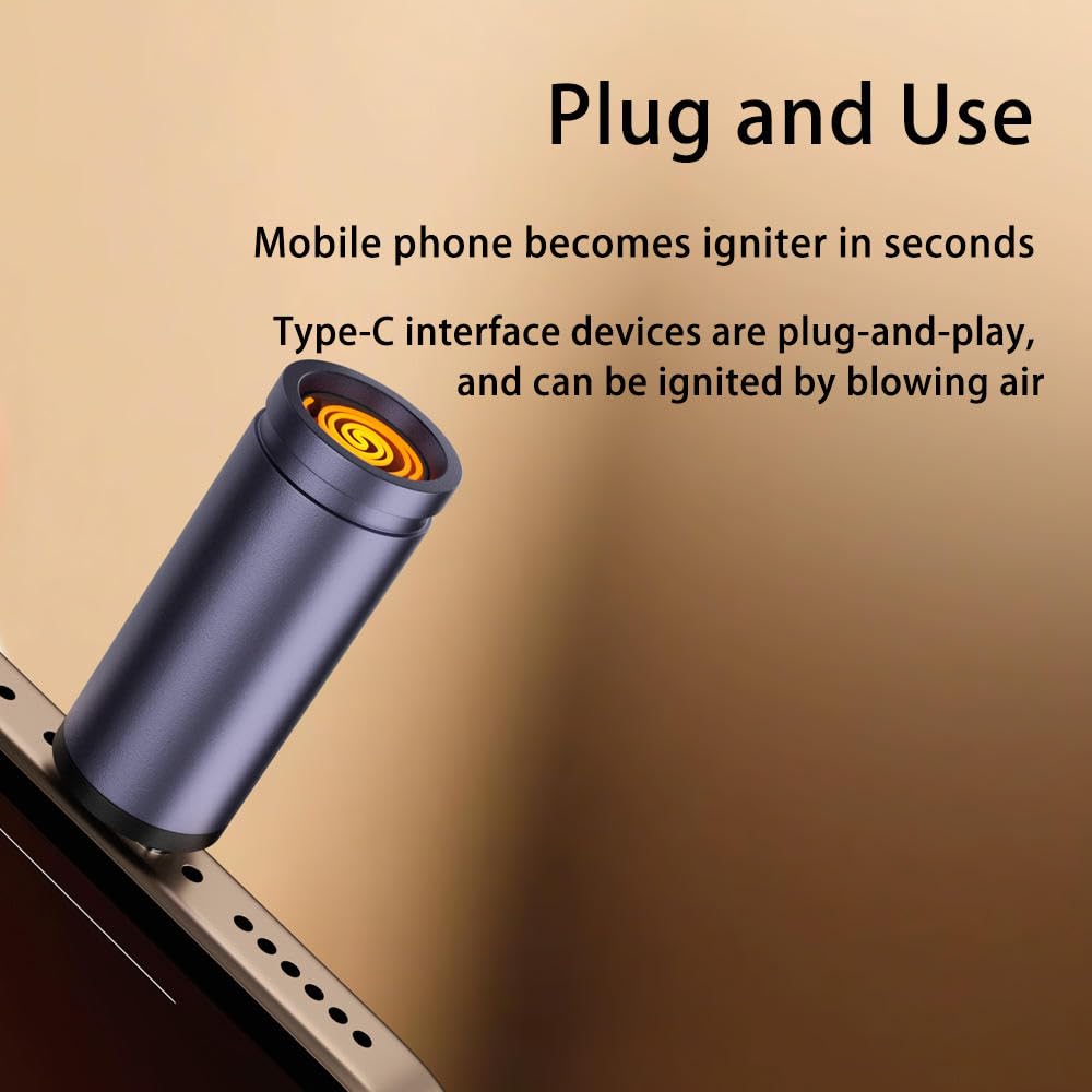 Portable Type C Mini Cigarette Lighter with Keychain
