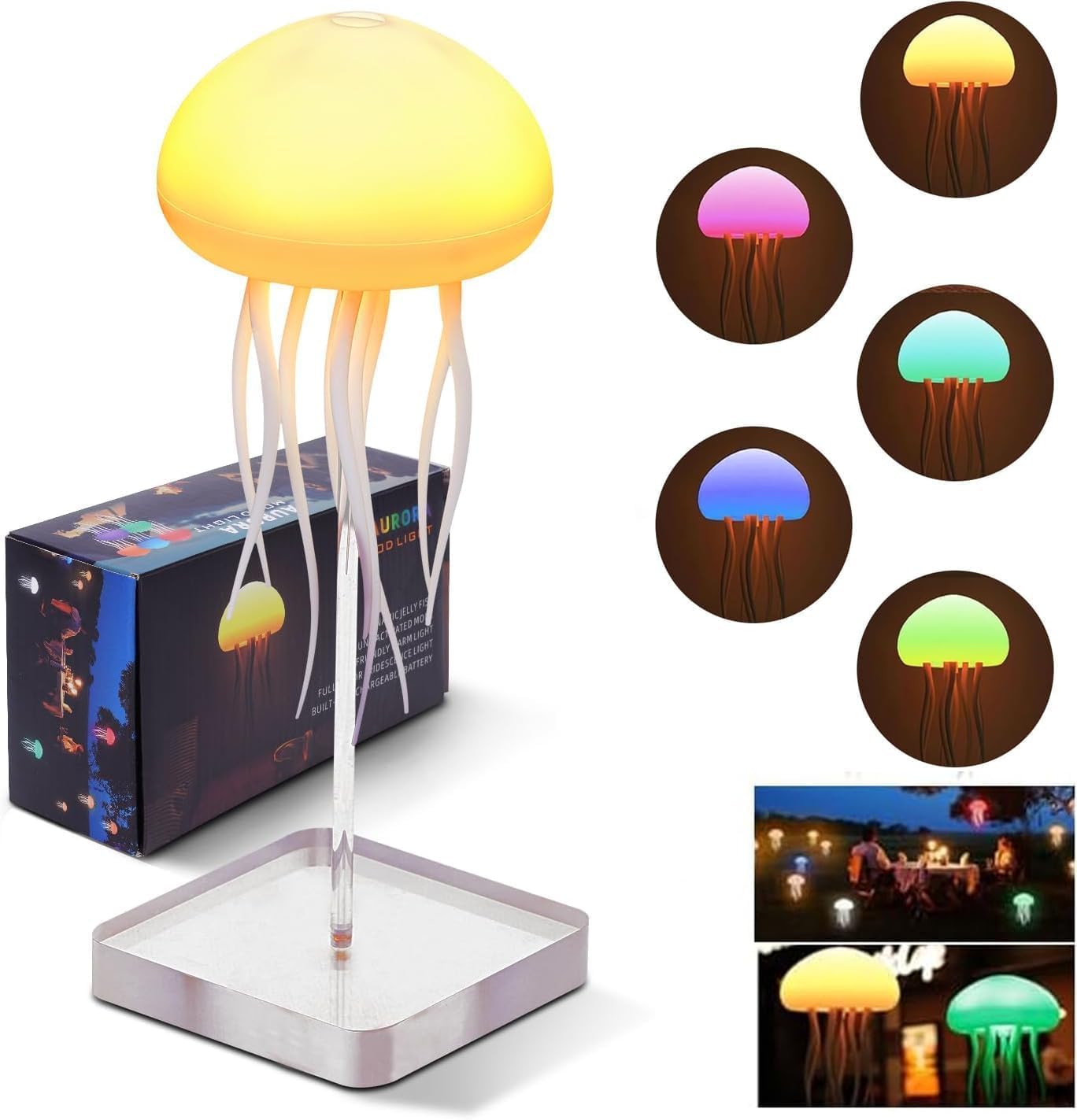 OceanAura – Rechargeable Color Changing Dancing Jellyfish Lamp