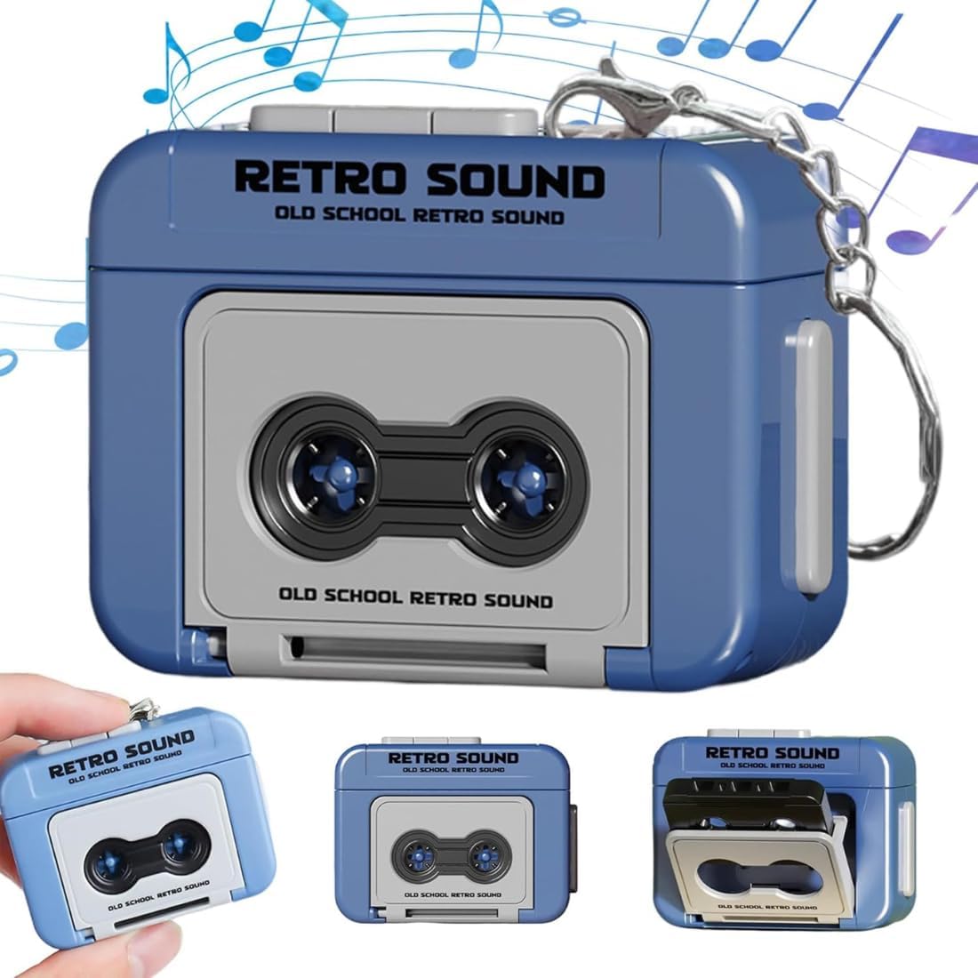 RetroTape Voice Recorder Keychain