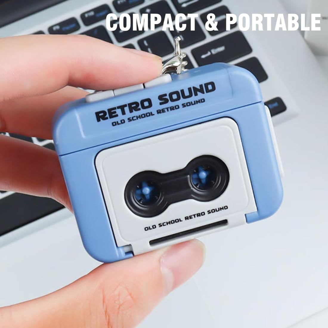 RetroTape Voice Recorder Keychain