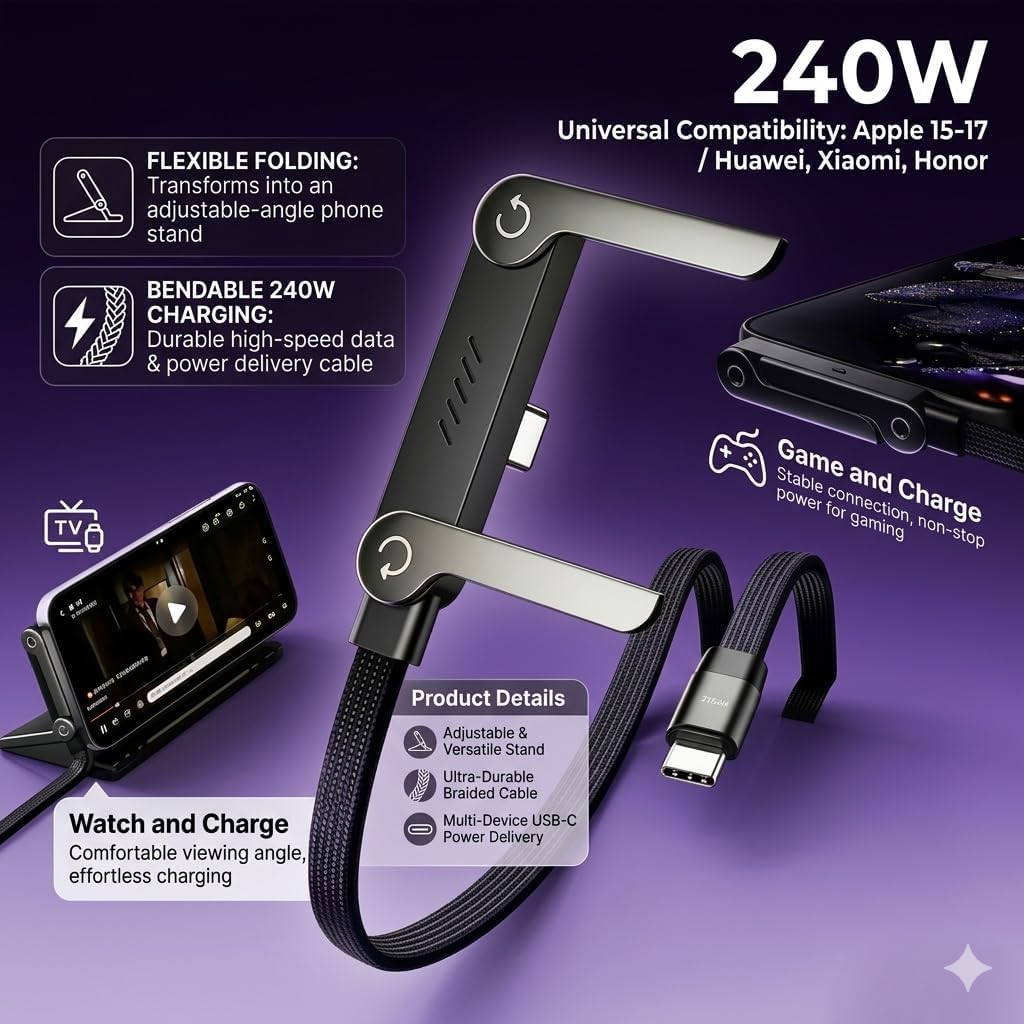 240W ChargeStand Cable by Urbanmetro