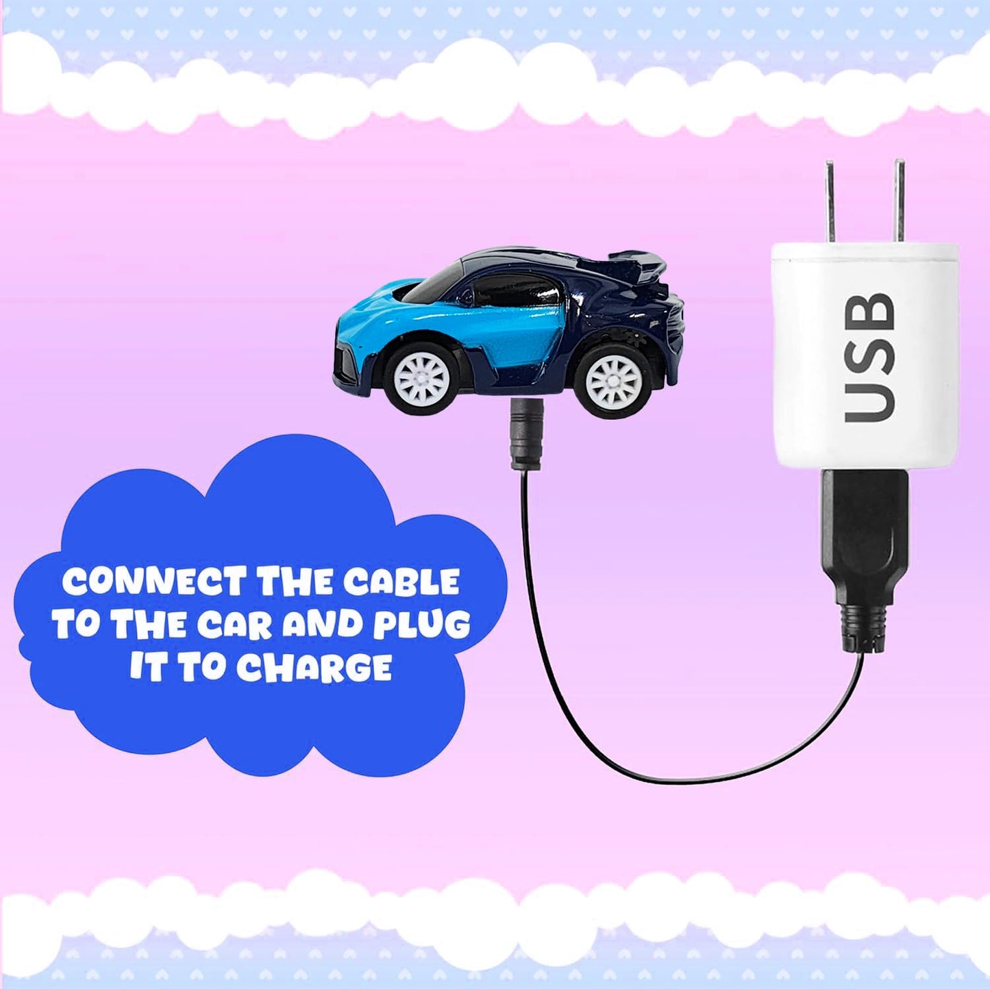 WristRacer Rechargeable Mini RC Watch Car Toy