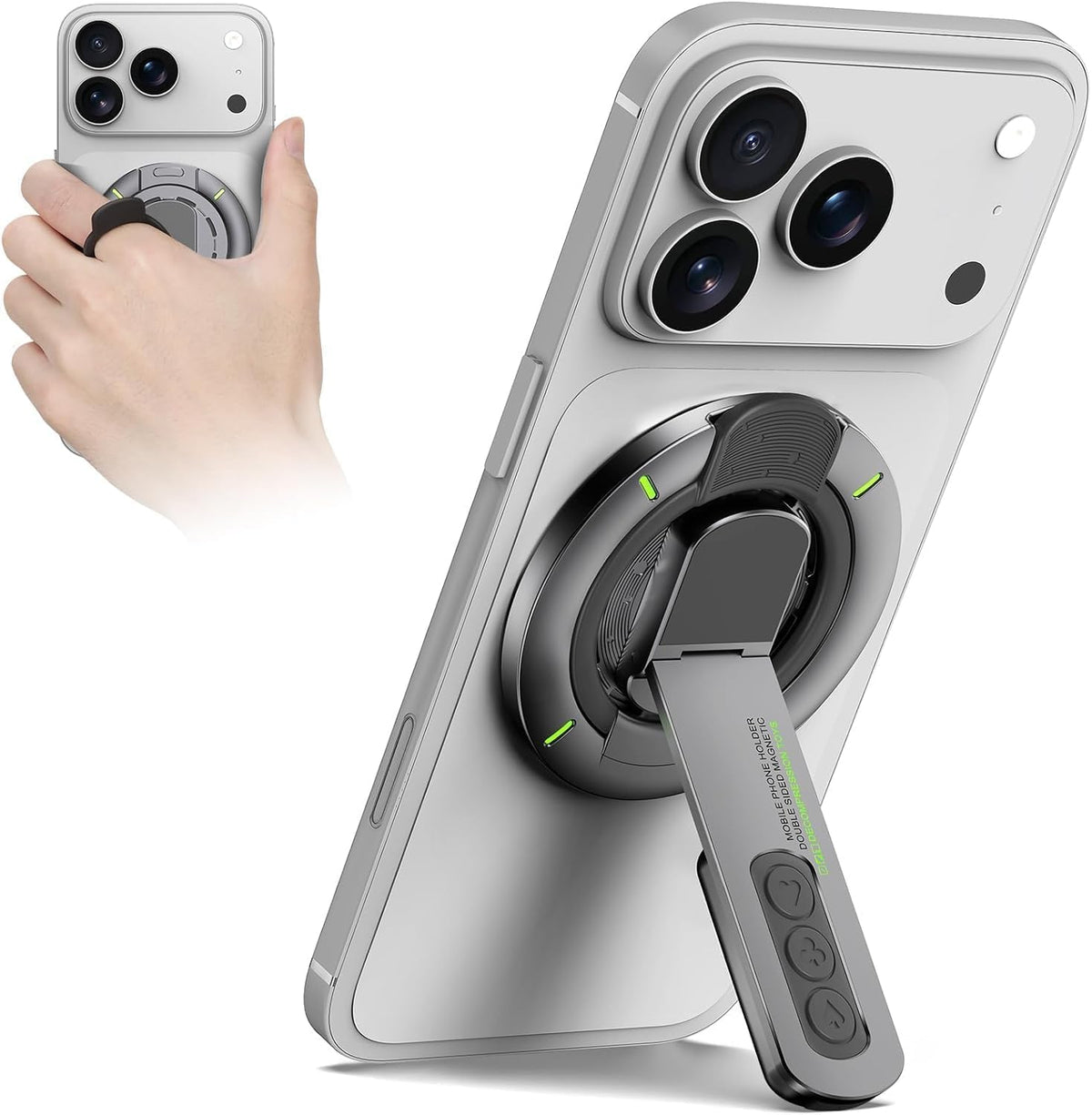 MagniHold | 3-in-1 Magnetic Fidget Phone Stand & Ring Holder