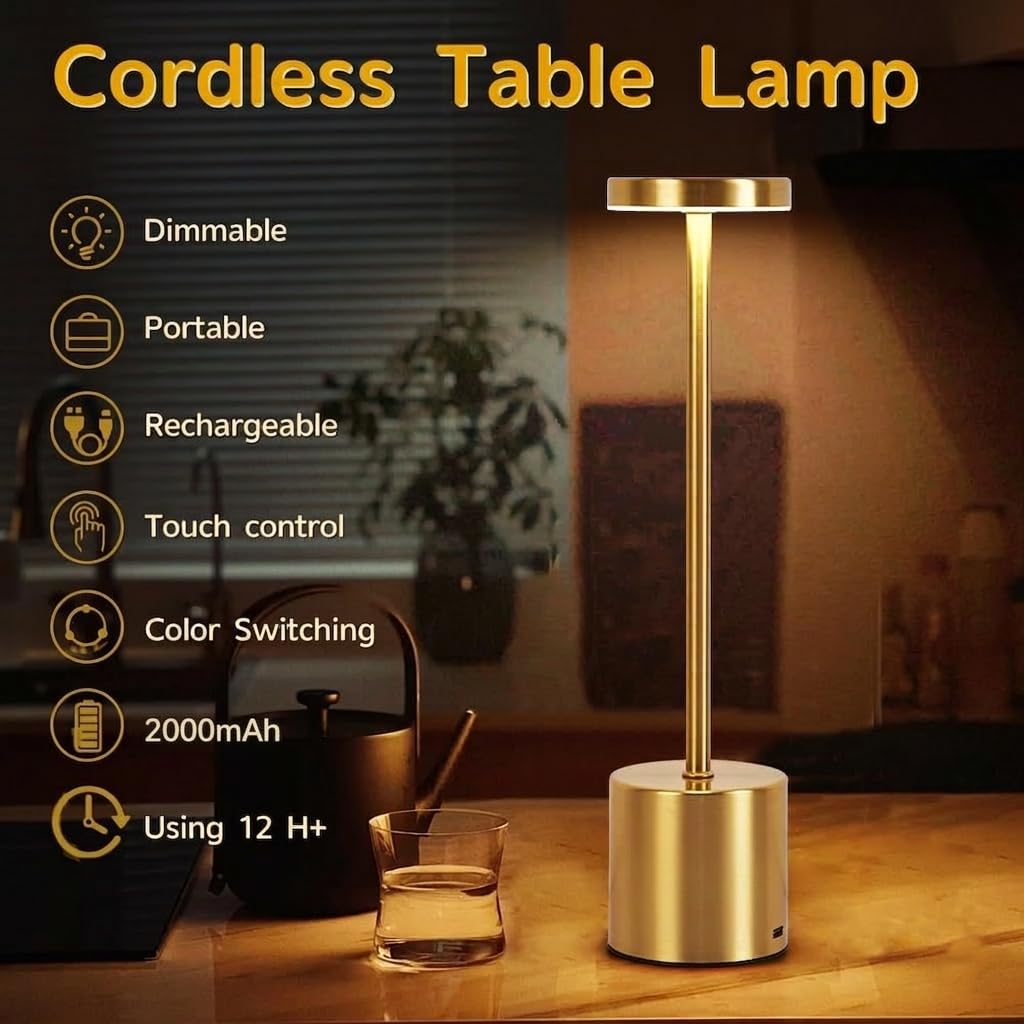 GlowTap | Cordless Rechargeable LED Table Lamp