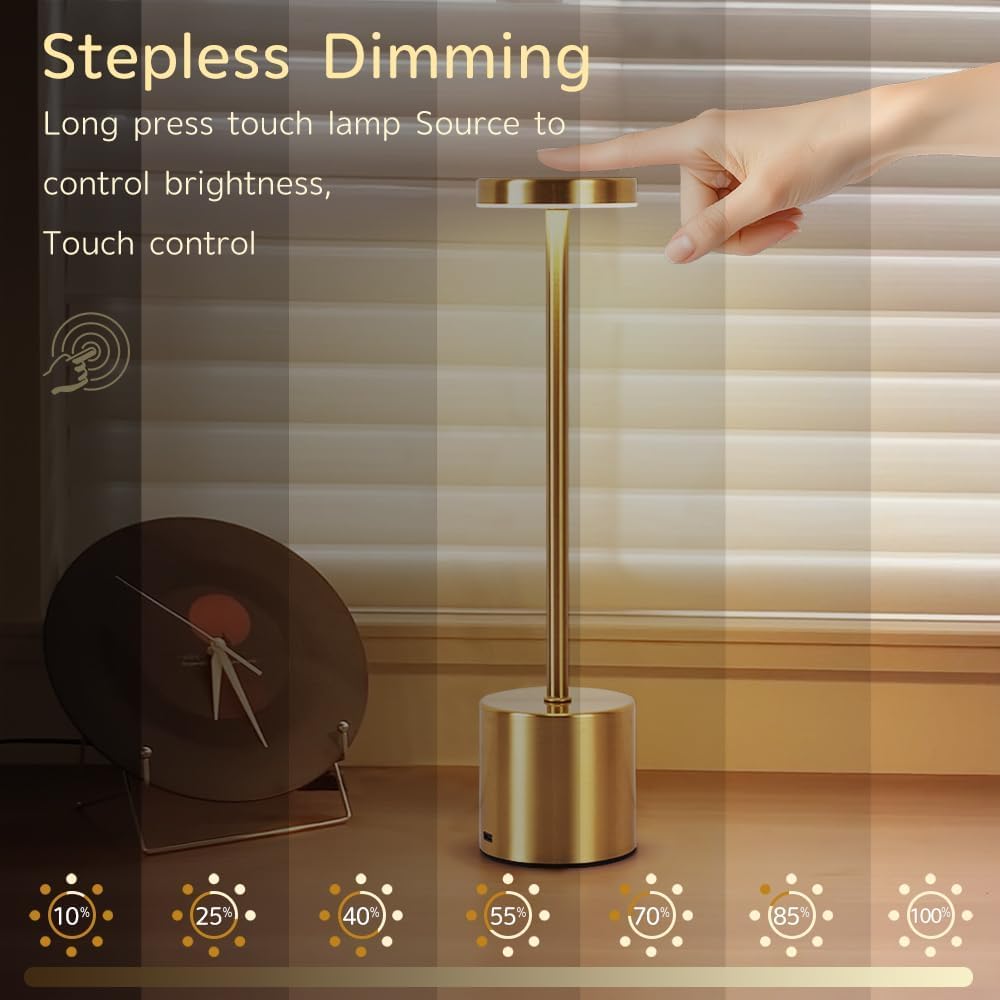GlowTap | Cordless Rechargeable LED Table Lamp