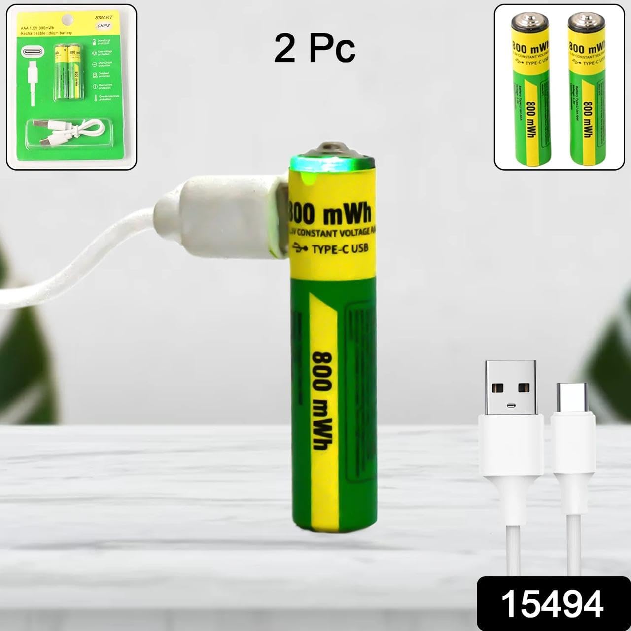 ChargeX Type-C Rechargeable AA Batteries