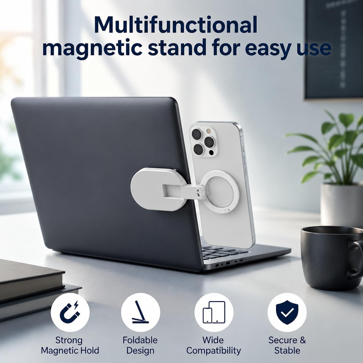 UltraMagGrip 360 | 3-in-1 Magnetic Phone Holder