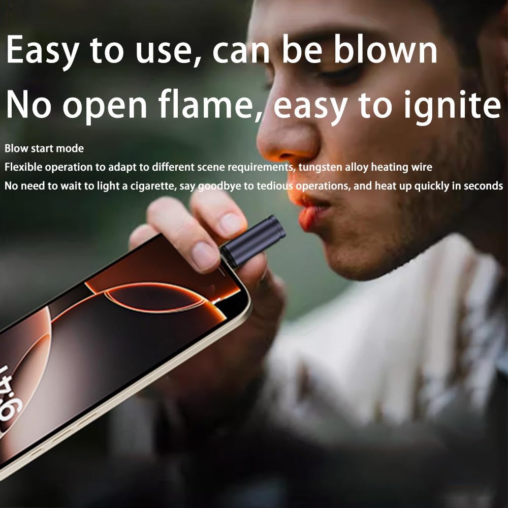 Portable Type C Mini Cigarette Lighter with Keychain