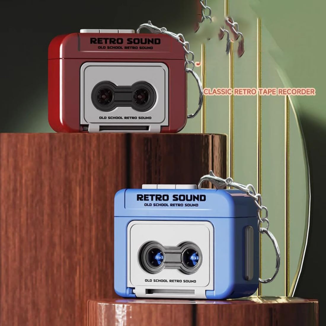 RetroTape Voice Recorder Keychain
