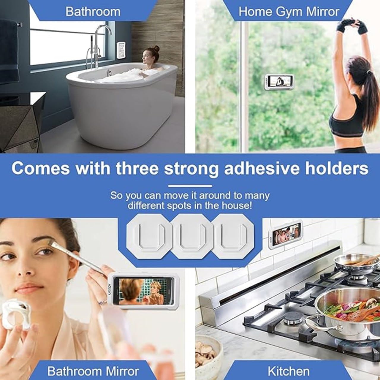 Waterproof Rotating Shower Phone Holder