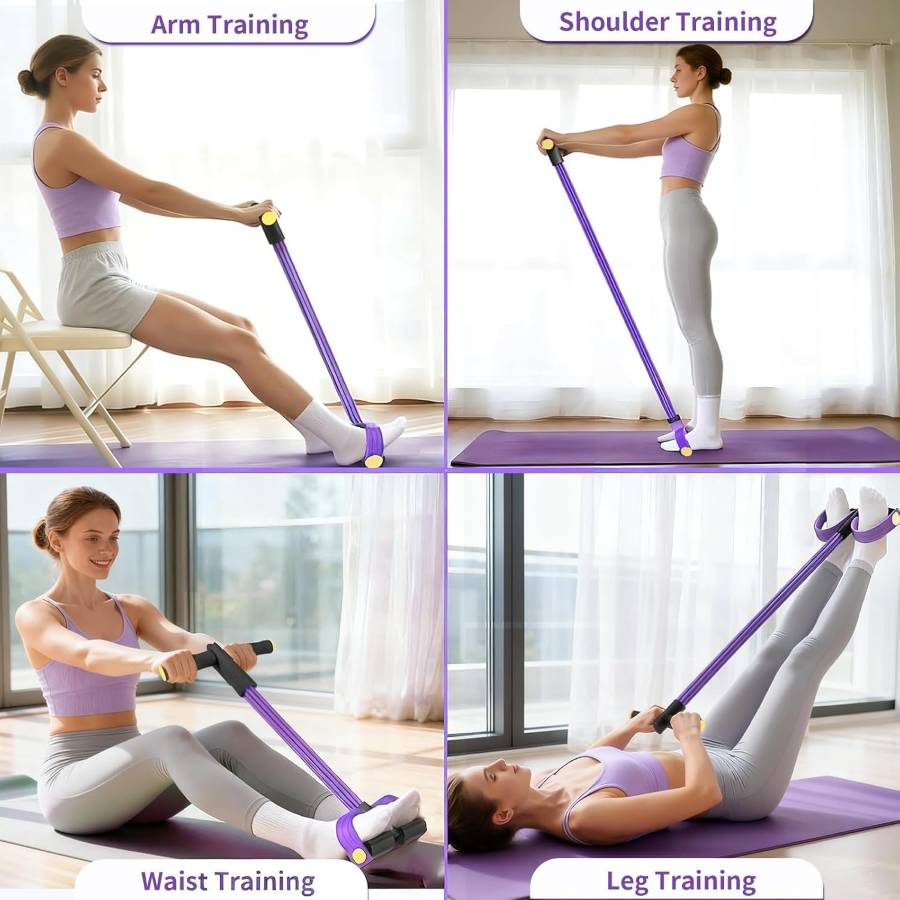 Resistance Band with Handles for Yoga and Fitness
