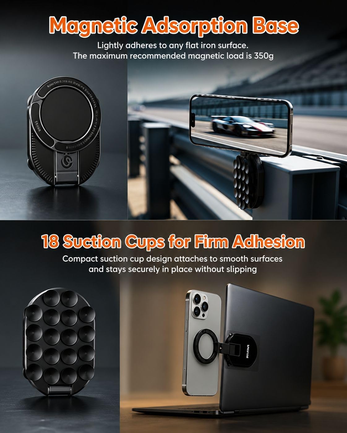 UltraMagGrip 360 | 3-in-1 Magnetic Phone Holder