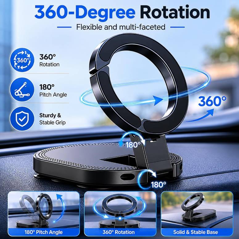 UltraMagGrip 360 | 3-in-1 Magnetic Phone Holder