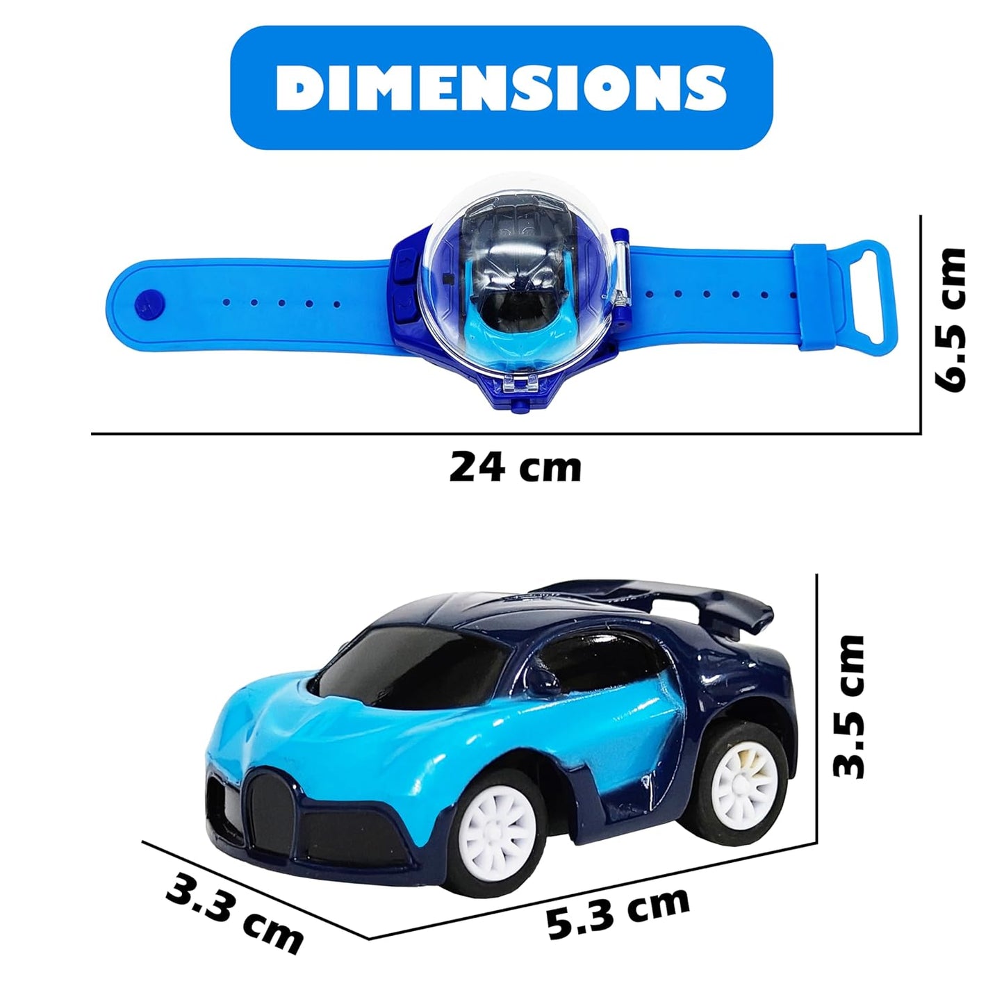WristRacer Rechargeable Mini RC Watch Car Toy
