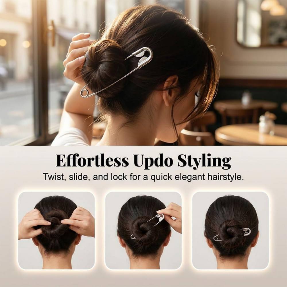 PinStyle | Oversized Safety Pin Hair Clip
