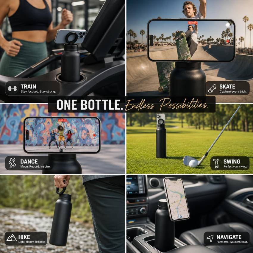 HydroSnap | Magnetic MagSafe Stainless Steel Water Bottle