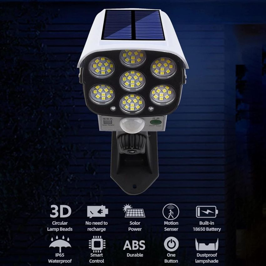 Dummy Camera Solar Sensor LED Light