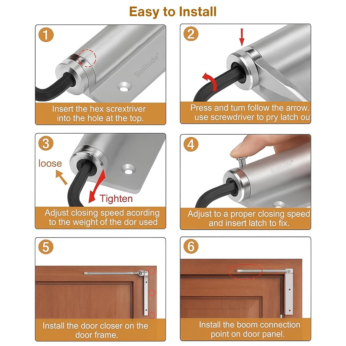 Heavy Duty Durable Automatic Door Closer
