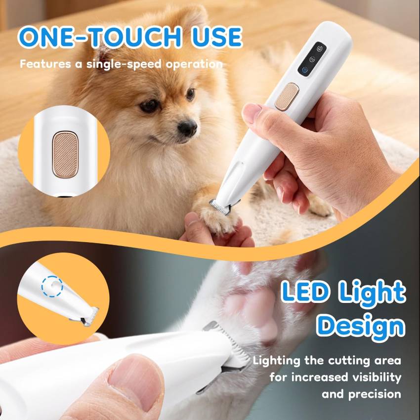 PawTrim Pro Pet Grooming Trimmer – Waterproof, Low Noise with LED Light