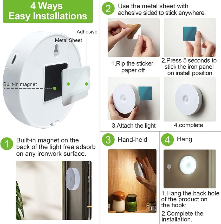 Rechargeable Automatic Motion Sensor Light